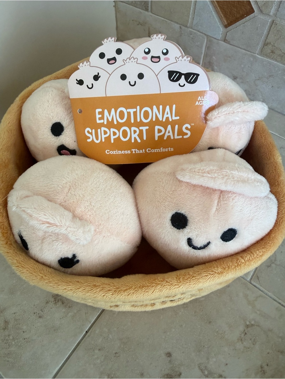Emotional Support Dumplings- Plush Small Toy - Light Pink